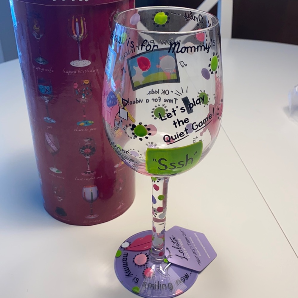 NWT Lolita Wine Glass “Mommy’s Time Out”